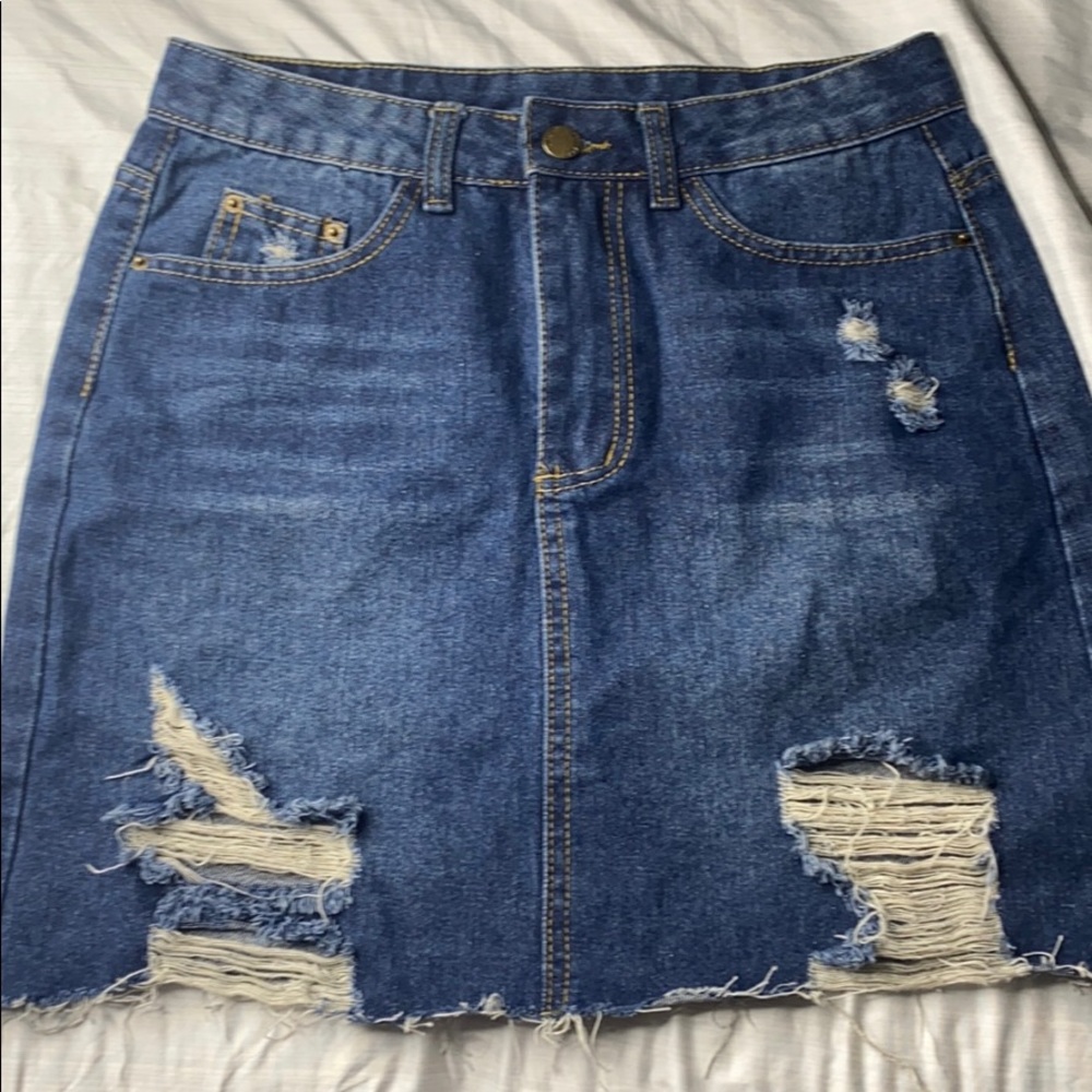 Shein denim skirt